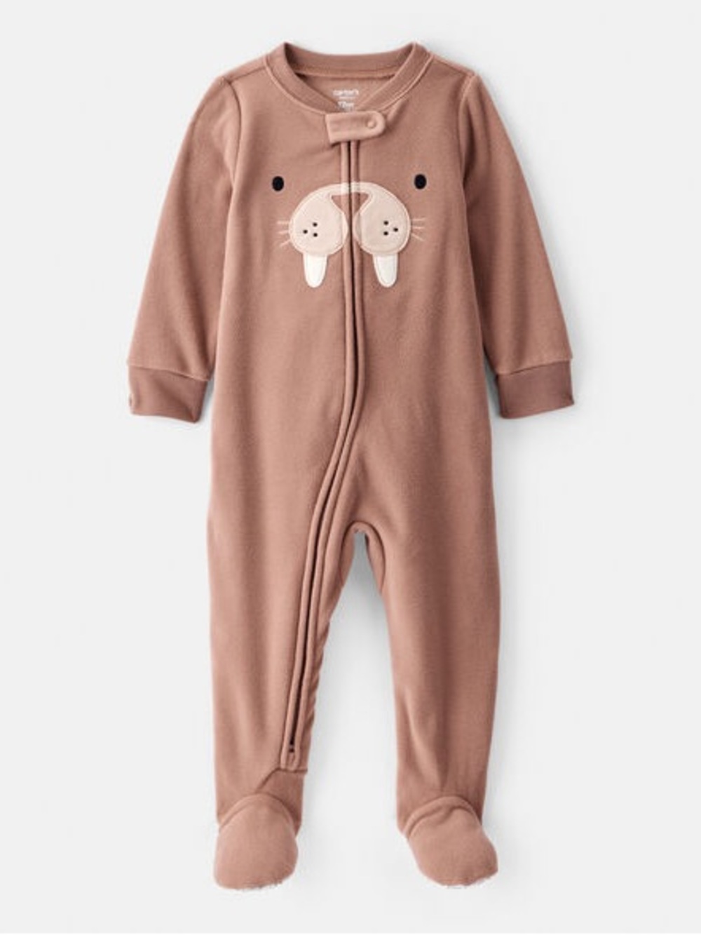 Pair of 2T Carter’s Fleece Footed Zipper Pajamas